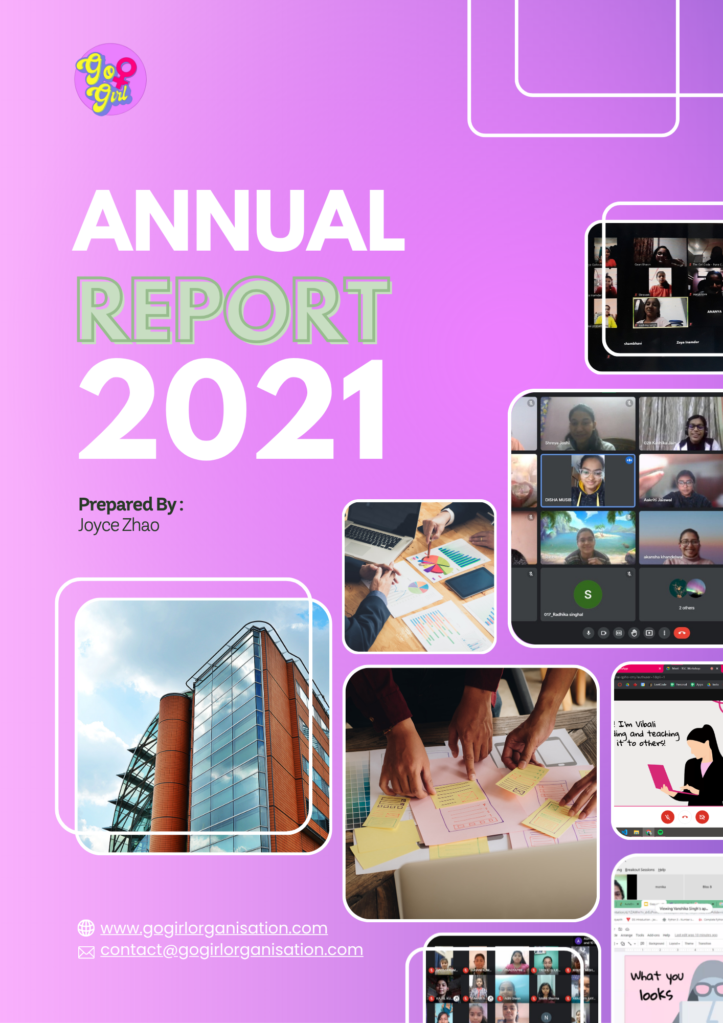 Go Girl Annual Report 2021 cover