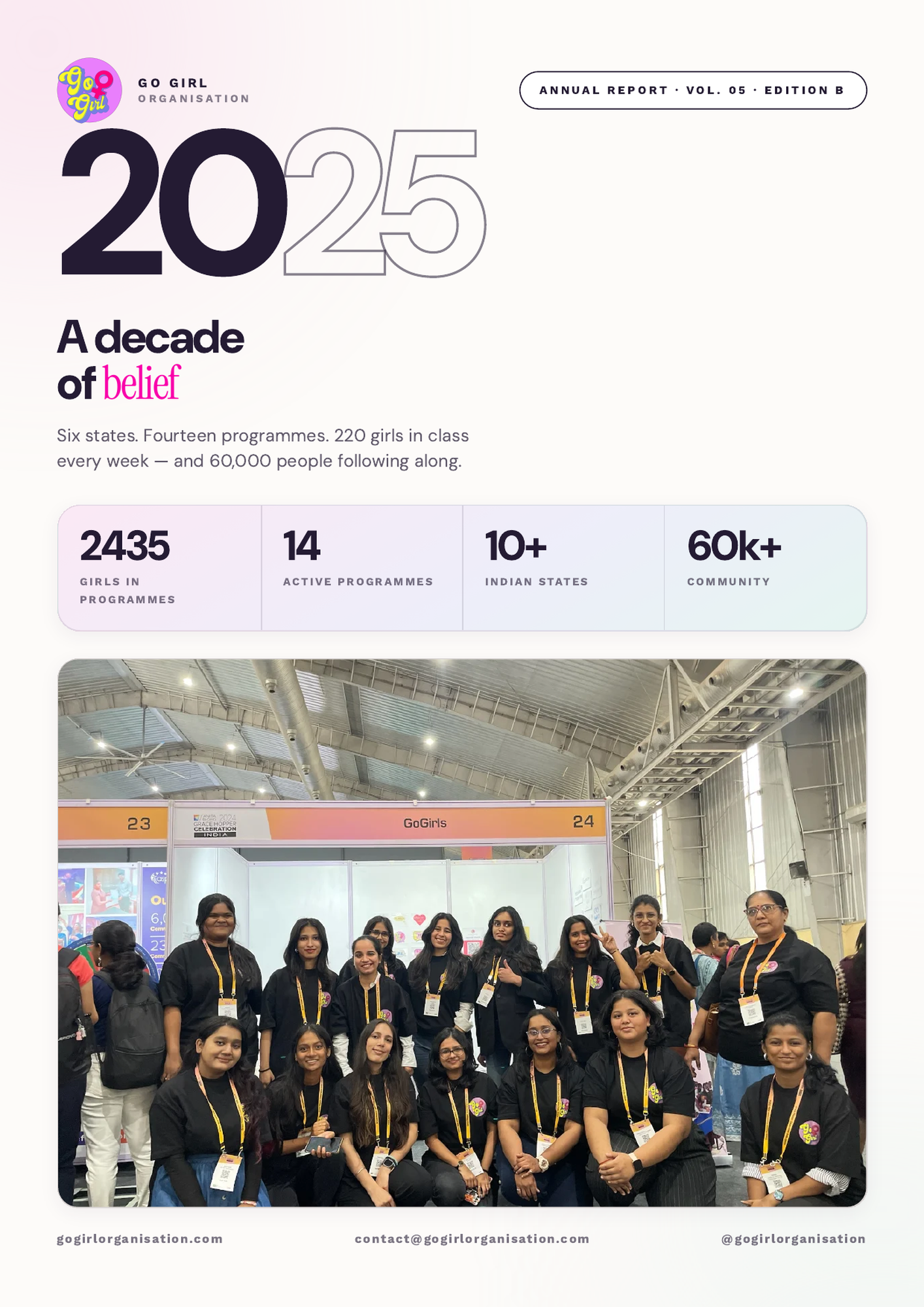 Go Girl Annual Report 2025 cover